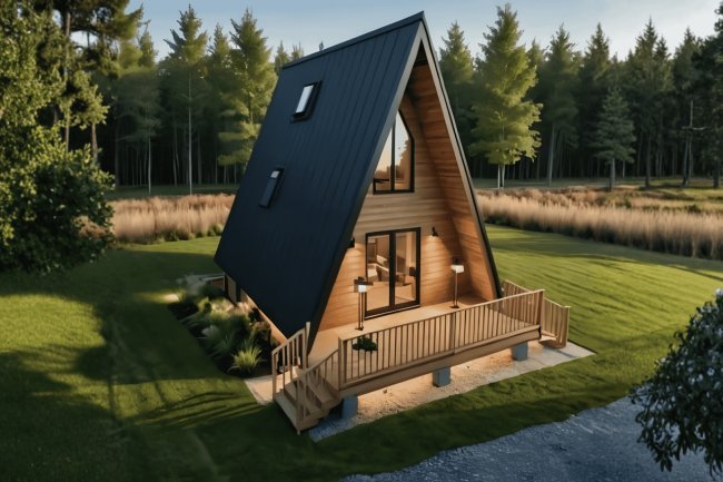 The Ashlynne Barndo - 1 Bedroom Modern Barn Home Plan(342.19 sq. ft.)