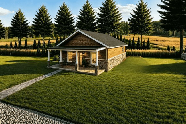The Pam Barndo - 2-Bedroom Modern Barn Home Plan(1,142.25 sq. ft.)