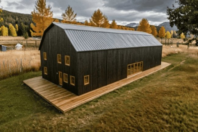 The Slow Elk Acres Barndo - 1-Bedroom Modern Barn Home Plan (1,008 Sq. Ft.)