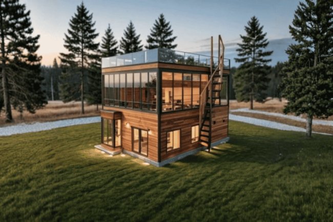 The Modern BoxHouse Barndo - 1 Bedroom Modern Barn Home Plan(1,273.51 sq. ft.)