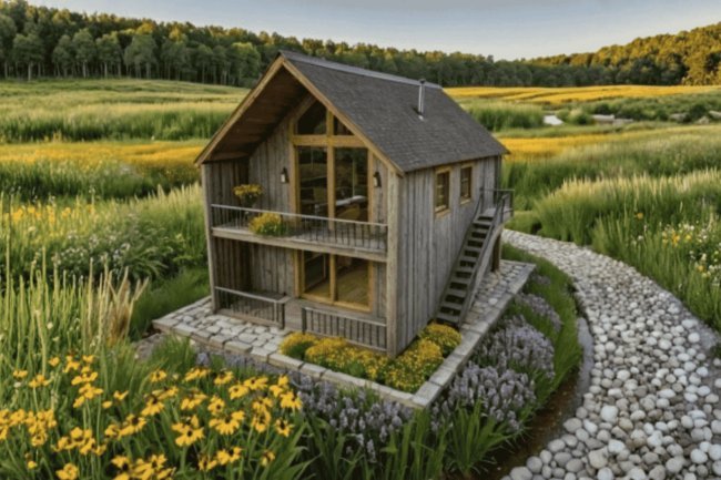 The Forest A-Frame Barndo - 1-Bedroom Modern Barn Home Plan(1,559.74 sq. ft.)