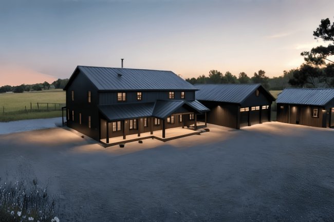 The Chris Apex Barndo - 4-Bedroom Modern Barn Home Plan(3,144.25 sq. ft.)