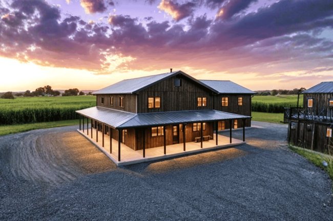 The Oscar Barndo – 3 Bedroom Modern Barn Home Plan(1,534.98 sq. ft.)