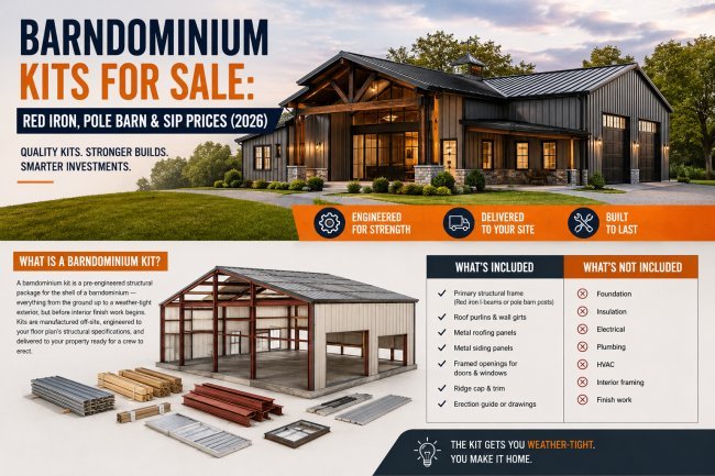 Barndominium Kits for Sale: Red Iron, Pole Barn & SIP Prices (2026)