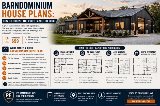 Barndominium House Plans: How to Choose the Right Layout in 2026