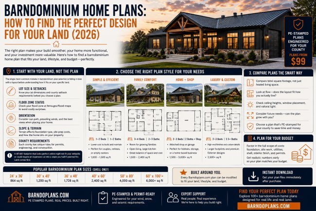 Barndominium Home Plans: How to Find the Perfect Design for Your Land