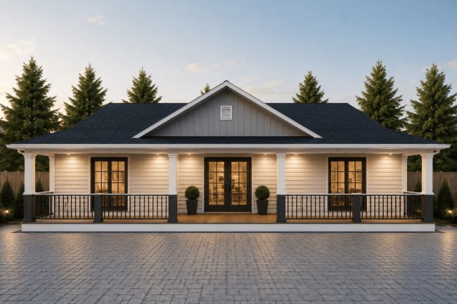 The Agnita Barndo – 4 Bedroom Modern Barn Home Plan(2,492.76 sq. ft.)