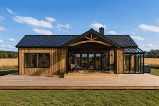 The Brad Barndo – 2 Bedroom Modern Barn Home Plan (1,000 sq. ft.)