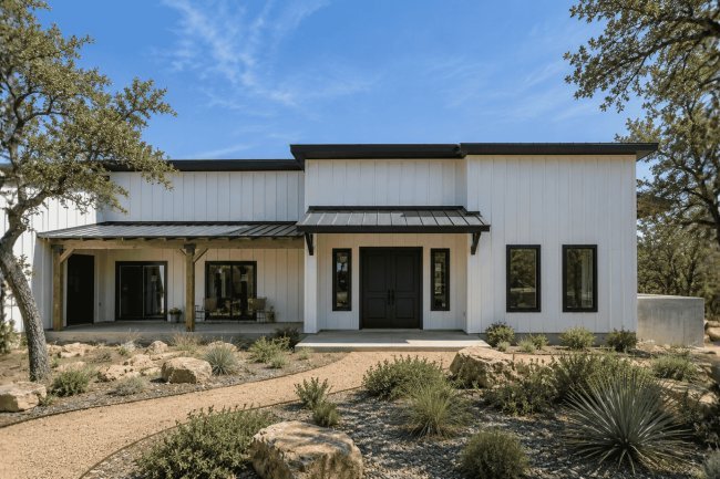 The LUC BAUDOIN Barndo – 4 Bedroom Modern Barn Home Plan (4065 sq.ft.)