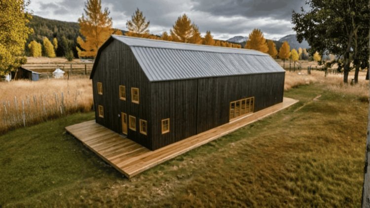 The Slow Elk Acres Barndo - 1-Bedroom Modern Barn Home Plan (1,008 Sq. Ft.)