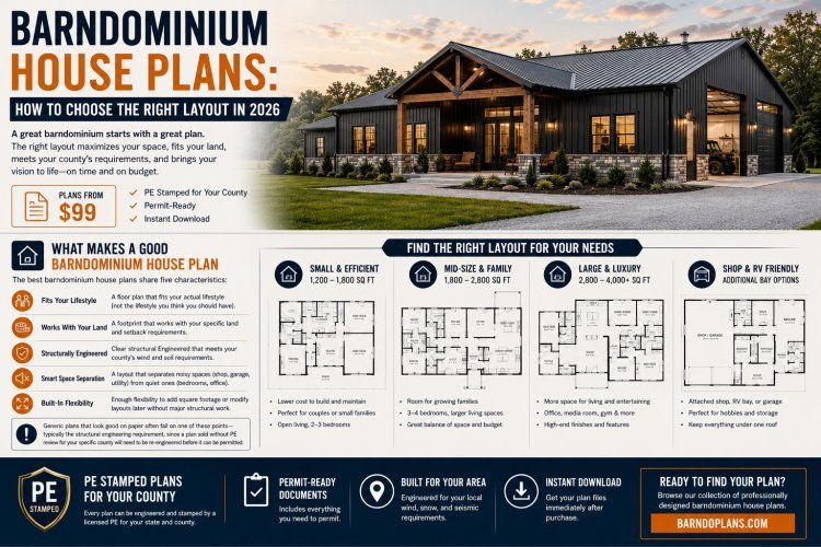 Barndominium House Plans: How to Choose the Right Layout in 2026