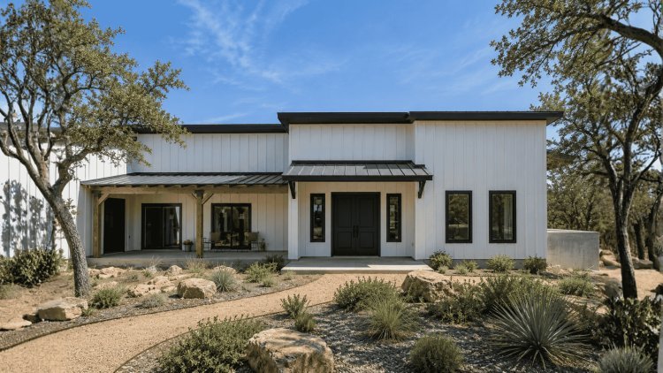 The LUC BAUDOIN Barndo – 4 Bedroom Modern Barn Home Plan (4065 sq.ft.)
