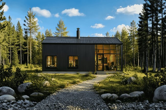 The Modular Vacation Barndo - 1-Bedroom Modern Barn Home Plan(480 Sq. Ft.)