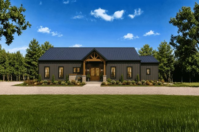 The Dawson Adams and Melanie Slay Barndo - 5 Bedroom Modern Barn Home Plan(5,740 Sq. Ft.)