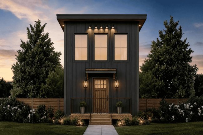 The CozyCabin Barndo – 1 Bedroom Modern Barn Home Plan