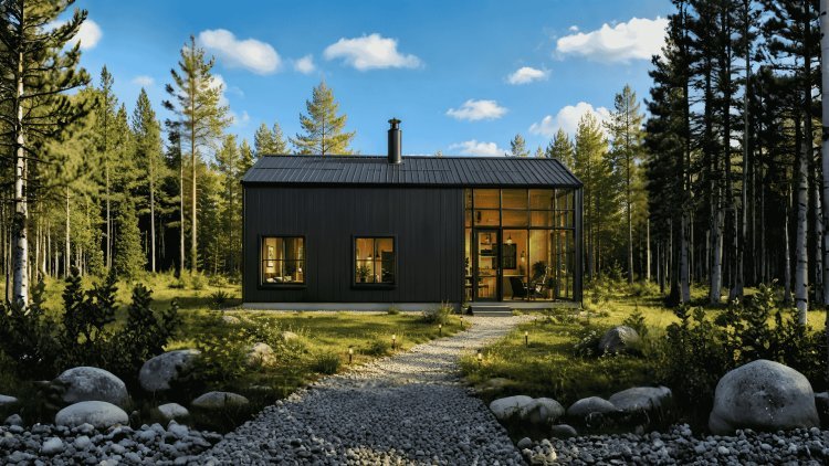 The Modular Vacation Barndo - 1-Bedroom Modern Barn Home Plan(480 Sq. Ft.)