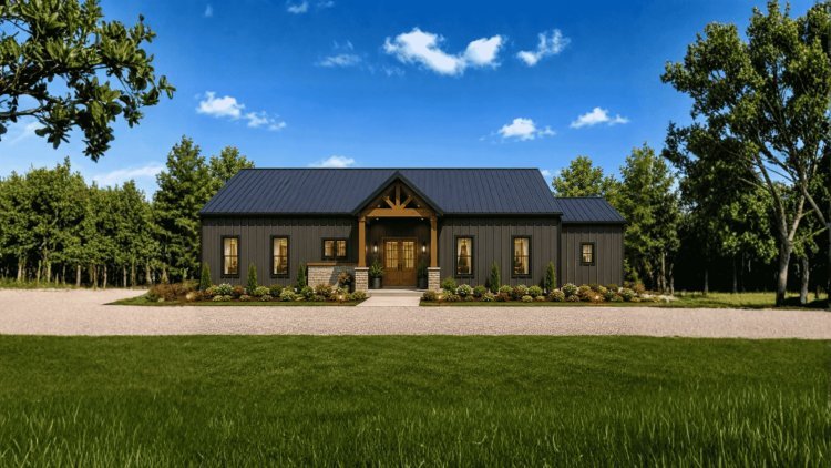 The Dawson Adams and Melanie Slay Barndo - 5 Bedroom Modern Barn Home Plan(5,740 Sq. Ft.)