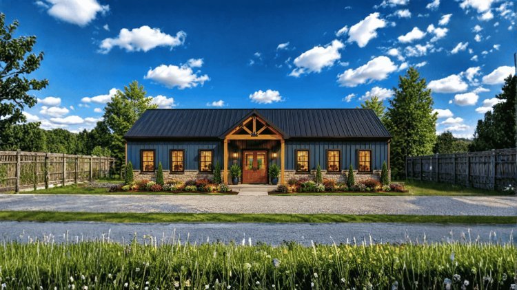 The Roger Morales Barndo – 4 Bedroom Modern Barn Home Plan (5,790 sq. ft.)