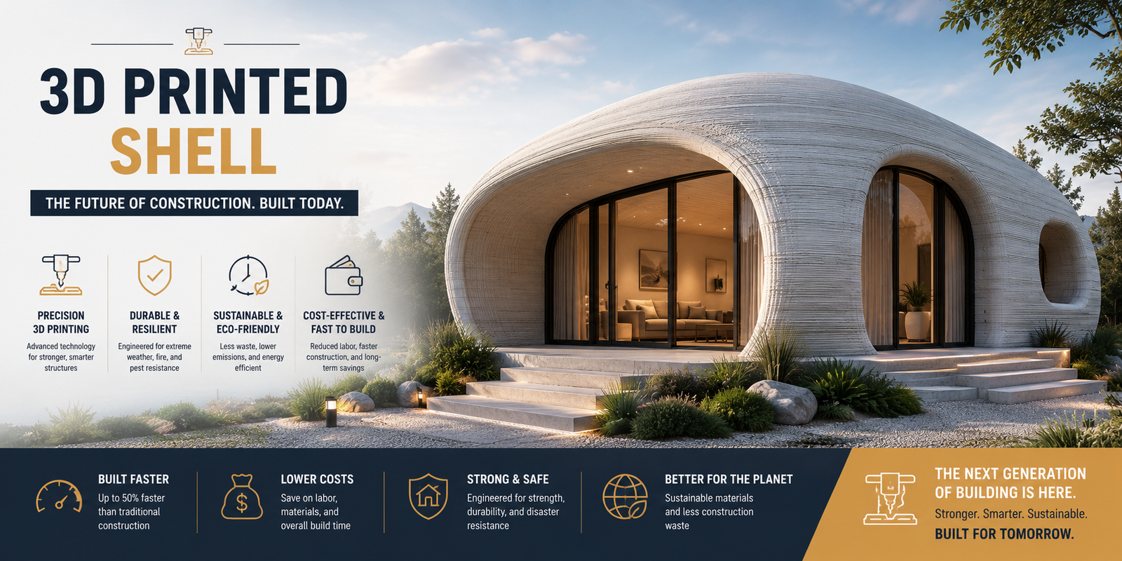 3D Printed Concrete Homes: Faster Builds | Barndo Plans