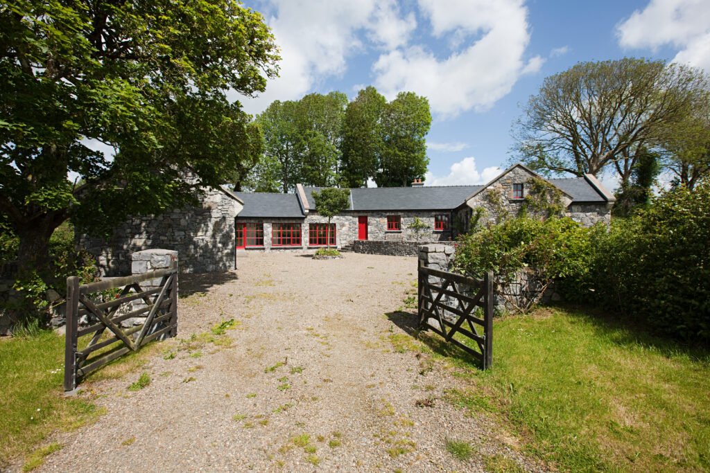 Exterior of rural Irish cottage