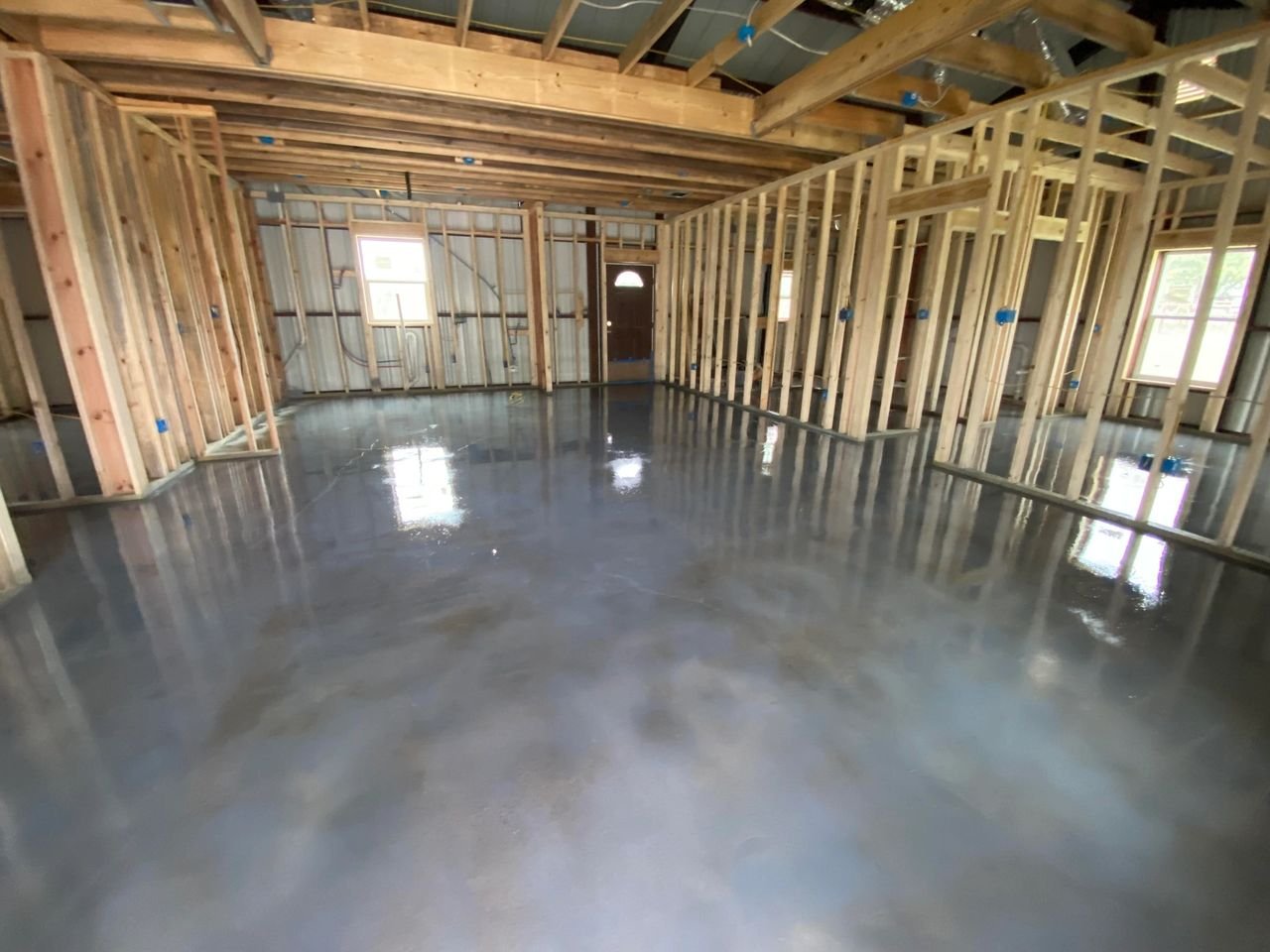 Barndominium Stained Floors