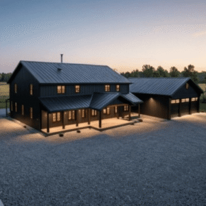 The Chris Apex Barndo - 4 Bedroom Modern Barn Home Plan (3144.25 sq.ft.)