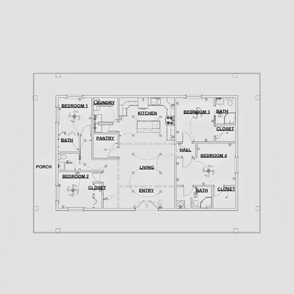 The Agnita Barndo – 4 Bedroom Modern Barn Home Plan (2,492.76 sq. ft.) - Image 6