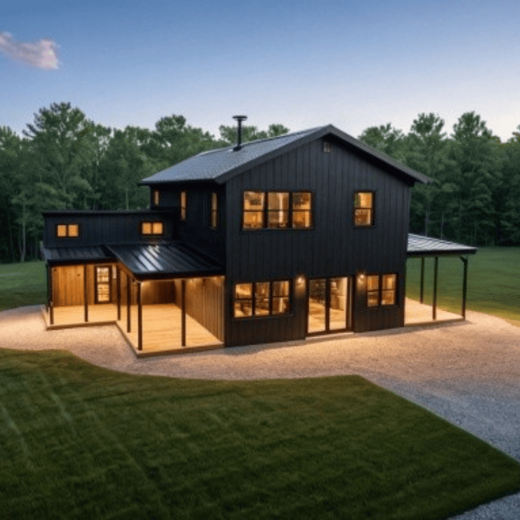 The Darren Barndo – 5 Bedroom Modern Barn Home Plan (1340.18 sq. ft.)