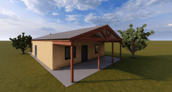 The James and Johnson Barndo – 2 Bedroom Modern Barn Home Plan (1,159 sq. ft.) - Image 2