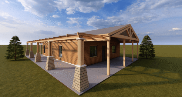 The Pam Barndo – 2-Bedroom Modern Barn Home Plan (1,142.25 sq. ft.) - Image 2