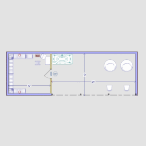 The Sauna Barndo – Modern Barn Home Plan (473.35 Sq. Ft.)
