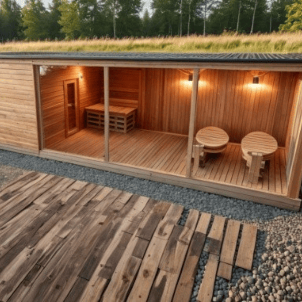 The Sauna Barndo – Modern Barn Home Plan (473.35 Sq. Ft.)