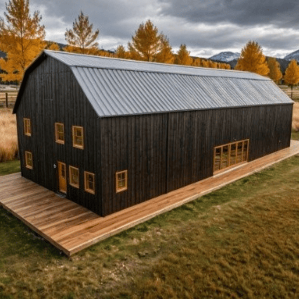 The Slow Elk Acres Barndo – 1-Bedroom Modern Barn Home Plan (1,008 sq. ft.)