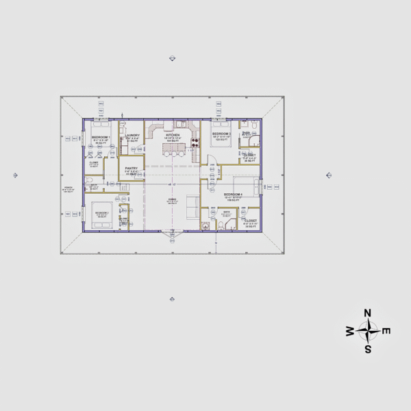 The Agnita Barndo – 4 Bedroom Modern Barn Home Plan (2,492.76 sq. ft.) - Image 5