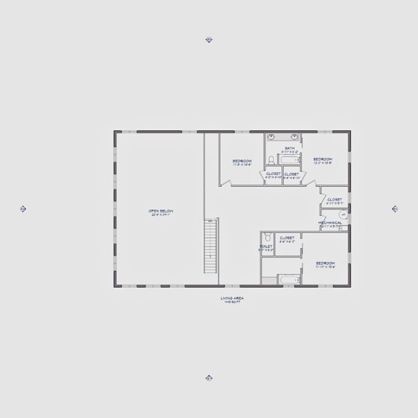 The Barn House - 3 Bedroom Modern Barn Home Plan (2478.87 sq.ft.) - Image 7