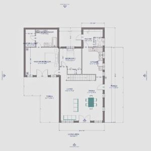 The Darren Barndo – 5 Bedroom Modern Barn Home Plan (1340.18 sq. ft.)