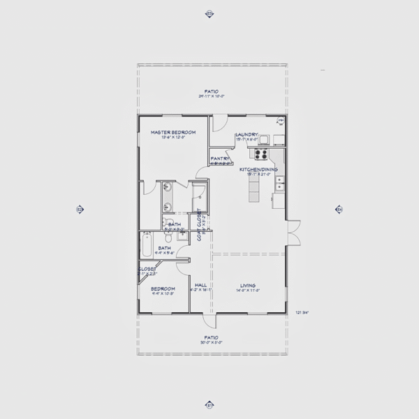 The James and Johnson Barndo – 2 Bedroom Modern Barn Home Plan (1,159 sq. ft.) - Image 5