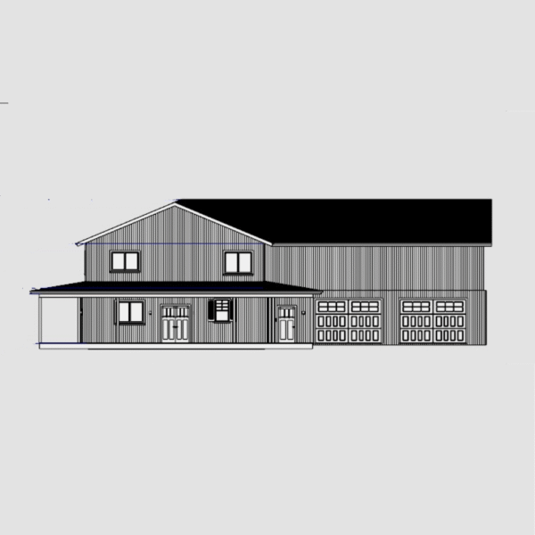 The Oscar Barndo - 3 Bedroom Modern Barn Home Plan (1534.98 sq.ft.) - Image 2