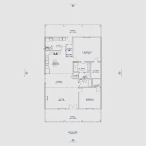 The Pam Barndo – 2-Bedroom Modern Barn Home Plan (1,142.25 sq. ft.)