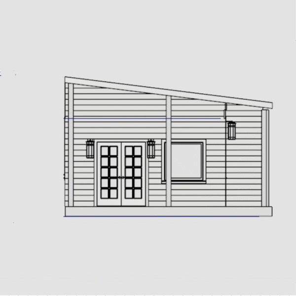 The Sidekick Barndo - 1 Bedroom Modern Barn Home Plan (452.66 sq.ft.) - Image 2
