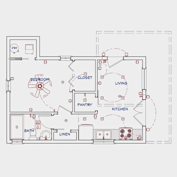 The Sidekick Barndo - 1 Bedroom Modern Barn Home Plan (452.66 sq.ft.) - Image 4