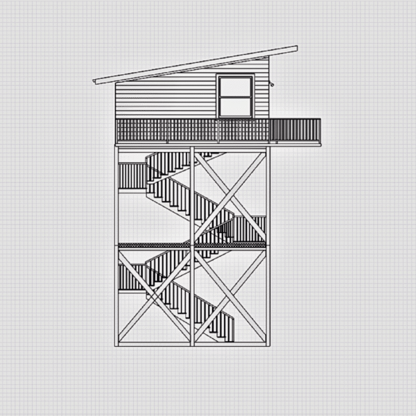 The Tower Barndo – 1 Bedroom Modern Barn Home Plan (634.41 sq. ft.) - Image 3