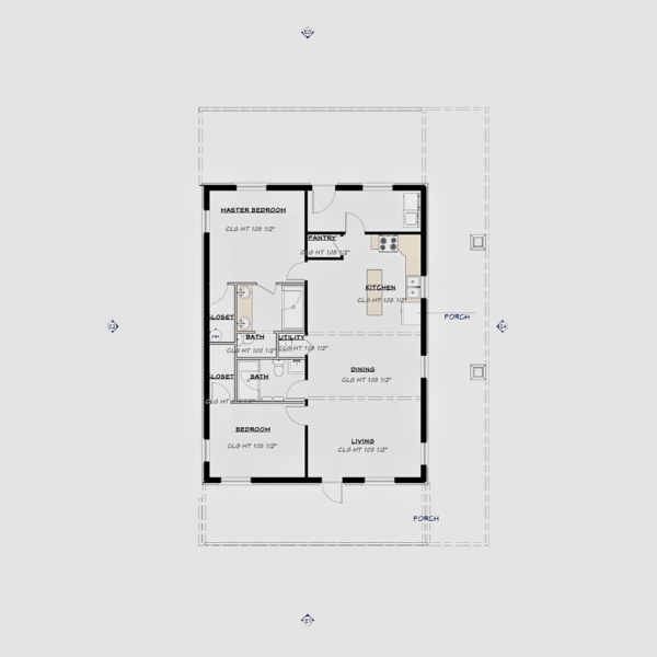 The Pam and Troy Barndo – 2 Bedroom Modern Barn Home Plan (1,348 sq. ft.)