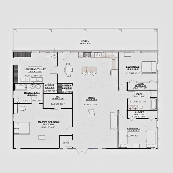 The Veronica Barndo – 3 Bedroom Modern Barn Home Plan (XXXX sq. ft.)