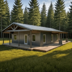 The Pam and Troy Barndo – 2 Bedroom Modern Barn Home Plan (1,348 sq. ft.)