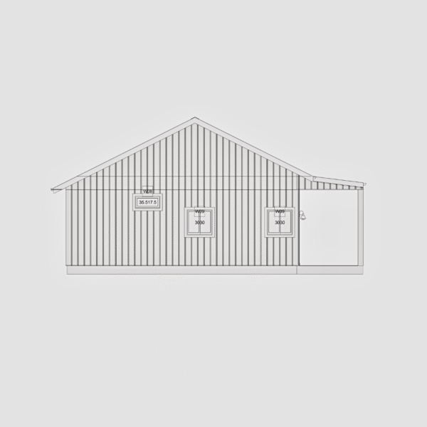 The Amish Barndo – 3 Bedroom Modern Barn Home Plan (1246.79 SQ FT) - Image 4