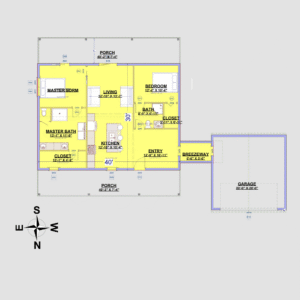 The Coach ED Barndo – 2 Bedrooms Modern Barn Home Plan (2,304.68 sq.ft.)