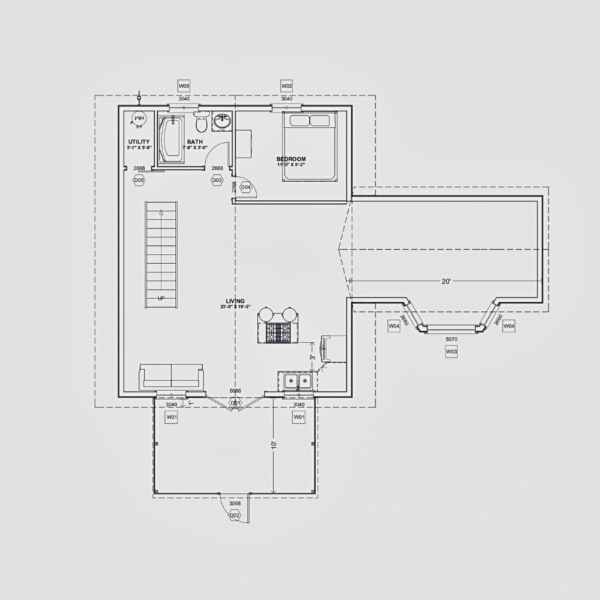 The Forest A Frame Barndo – 1 Bedroom Modern Barn Home Plan (1,559.74 sq. ft.)