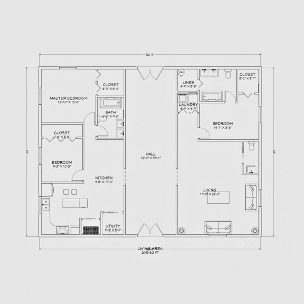The Martin Barndo – 3 Bedroom Modern Barn Home Plan (2093.33 SQ FT)