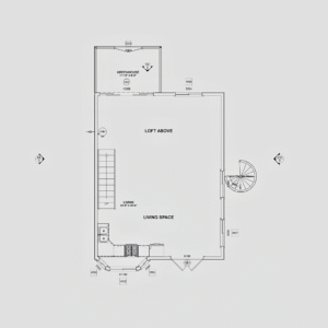 The Modern BoxHouse Barndo – 1 Bedroom Modern Barn Home Plan (1,273.51 sq. ft.)